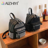 Small Rhinestone Backpack for Women Crystal Traveling Shoulder Bag