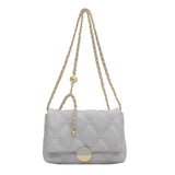 Small Rhombus Chain Messenger Bag Embroidery Thread Shoulder Bag