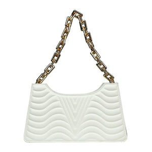 Rhombus Women's PU Leather Shoulder Bag Solid Zipper Handbag