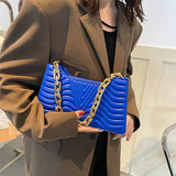 Rhombus Women's PU Leather Shoulder Bag Solid Zipper Handbag