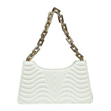 Rhombus Women's PU Leather Shoulder Bag Solid Zipper Handbag