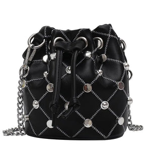 Small Rivet Women Purse With Chain, High Purses and Handbags