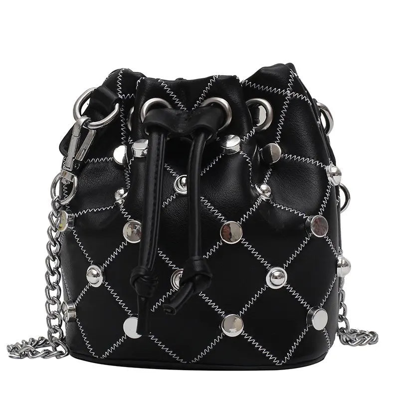 Small Rivet Women Purse With Chain, High Purses and Handbags