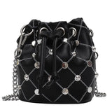 Small Rivet Women Purse With Chain, High Purses and Handbags