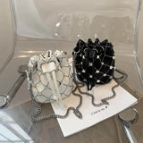 Small Rivet Women Purse With Chain, High Purses and Handbags