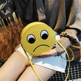 Smiley Face Girl Messenger Bag Cartoon Shoulder Bag