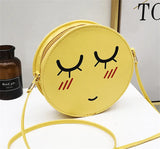 Smiley Face Girl Messenger Bag Cartoon Shoulder Bag