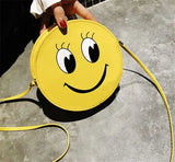Smiley Face Girl Messenger Bag Cartoon Shoulder Bag