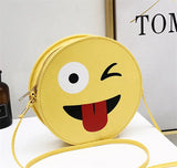 Smiley Face Girl Messenger Bag Cartoon Shoulder Bag