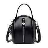 Round Tote Bag PU Leather Shoulder Bag Ladies Casual Diagonal