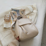 Small School Backpack Women Solid PU Leather Backpack Back To School Bags