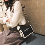Women's PU Leather Shoulder Bag Wide Strap Messenger Bag H