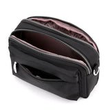 Women's Solid Nylon Shoulder Bag Waterproof Crossbody Soft Zipper Clutch Sac