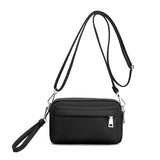 Women's Solid Nylon Shoulder Bag Waterproof Crossbody Soft Zipper Clutch Sac