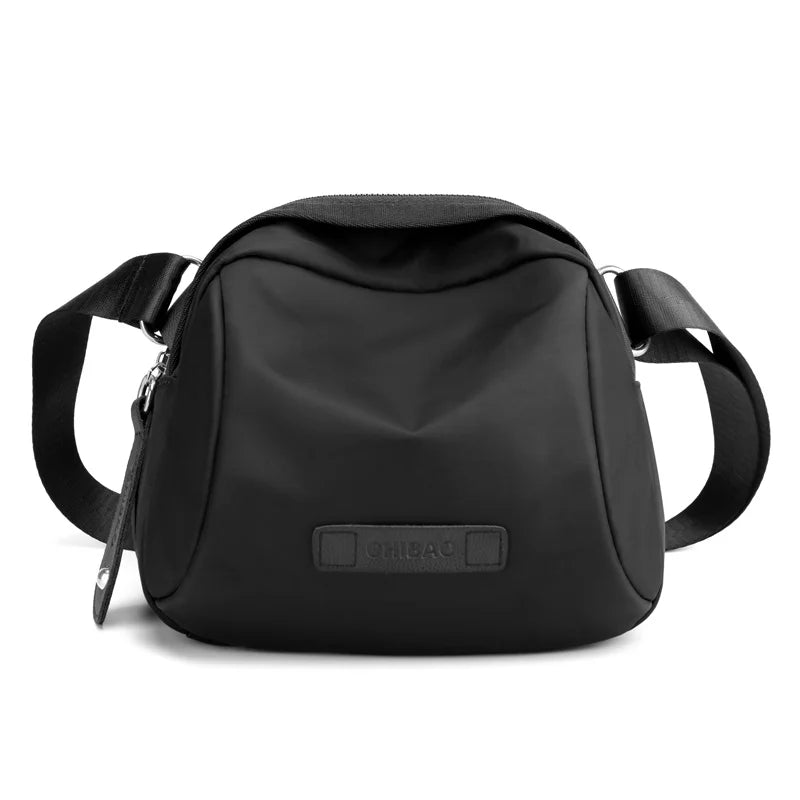Women's Nylon Shoulder Bag with Wide Strap Crossbody Purse
