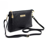 Small Shoulder Bag Tassel Crossbody Flap Bag Solid Messenger Bag
