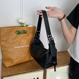 Small PU Leather Women's Underarm Bag Retro Female Purse Handbag