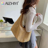 Summer Shoulder Bag Women Crossbody Purse Woven Messenger Handbags