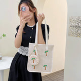 Summer Crossbody Lady Travel Handbags Woven Crossbody Messenger Handbags