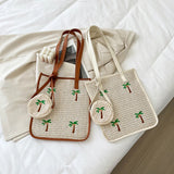 Summer Crossbody Lady Travel Handbags Woven Crossbody Messenger Handbags