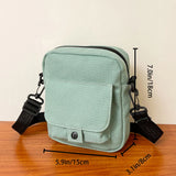 Canvas Women's Messenger Bag Solid Student Mobile Phone Bag