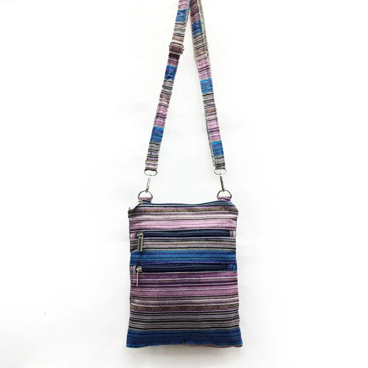 Boho Crossbody Bag for Women Cotton Messenger Sling Bag