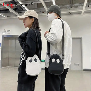 Small Soft PU Messanger Bag Funny Halloween Wallets Devil Crossbody Satchel Bag