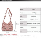 Small Soft Shoulder Bag Casual Women Bag Leather Crossbody Adjustable