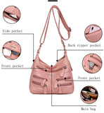 Small Soft Shoulder Bag Casual Women Bag Leather Crossbody Adjustable