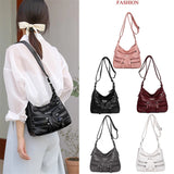 Small Soft Shoulder Bag Casual Women Bag Leather Crossbody Adjustable