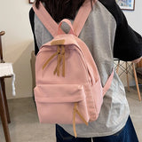Solid Nylon Backpack for Primary School Student
