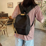 Solid Nylon Backpack for Primary School Student