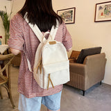 Solid Nylon Backpack for Primary School Student