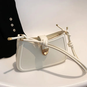 Solid PU Leather Shoulder Bags for Women Lady Crossbody Bags