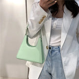 Small Solid PU Leather Shoulder Messenger Bags For Women Crossbody Handbags