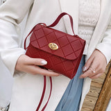 Small Stripes Messenger Bag Women Shoulder Crossbody Handbag