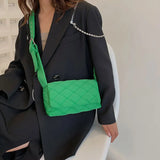 Solid Nylon Shoulder Crossbody Bag for Women