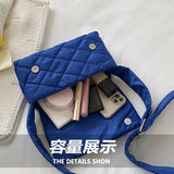 Solid Nylon Shoulder Crossbody Bag for Women
