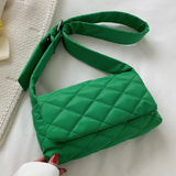 Solid Nylon Shoulder Crossbody Bag for Women