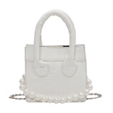 Crocodile Pattern Chain Shoulder Messenger Bag for Women