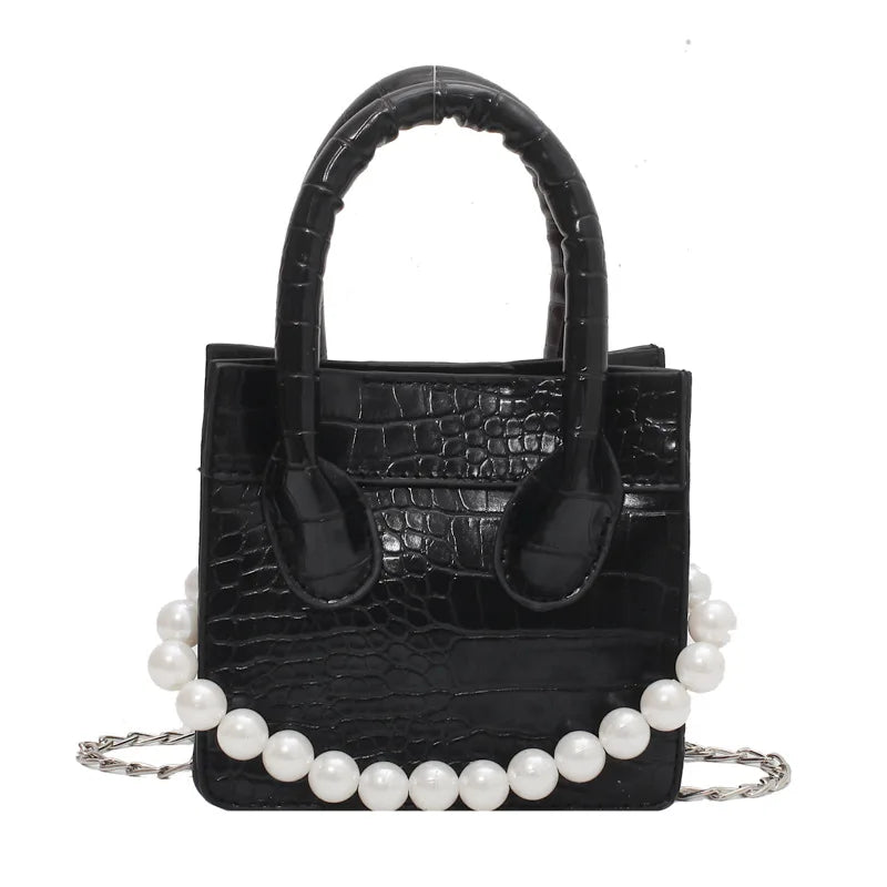 Crocodile Pattern Chain Shoulder Messenger Bag for Women