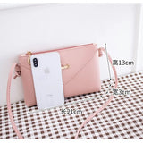 Small Square Shoulder Bag Classic Leather Messenger Envelope Bag