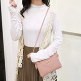 Small Square Shoulder Bag Classic Leather Messenger Envelope Bag