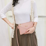 Small Square Shoulder Bag Classic Leather Messenger Envelope Bag