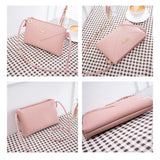 Small Square Shoulder Bag Classic Leather Messenger Envelope Bag