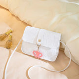 Small Square Bag Ladies Embossed One Shoulder Crossbody Bag