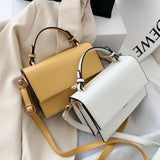 Small Square Bag One Shoulder Bag For Woman PU Leather Messenger Bag
