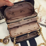 Small Square Bag Women's Chain Clip Bag Women's Printing Lock Small Bag