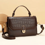 Crocodile Pattern Small Square Shoulder Bag for Women