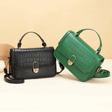 Crocodile Pattern Small Square Shoulder Bag for Women